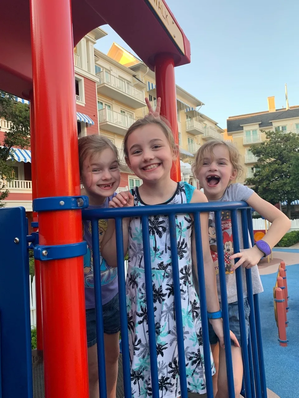Our first day at Disney, a resort day at the Boardwalk Inn, was so much fun! The girls especially LOVED the water slide! (We talked Josie, our cautious rider, into trying it. Her reaction: “I actually liked that!” And then she rode it non-stop for an hour.)