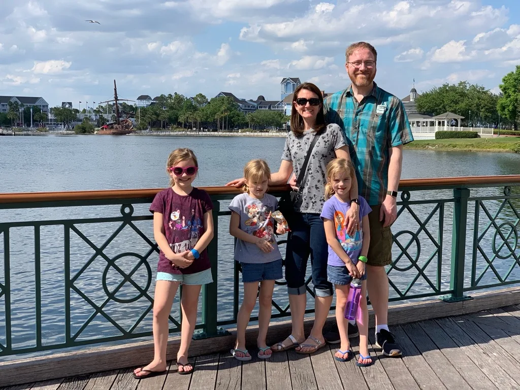 Our first day at Disney, a resort day at the Boardwalk Inn, was so much fun! The girls especially LOVED the water slide! (We talked Josie, our cautious rider, into trying it. Her reaction: “I actually liked that!” And then she rode it non-stop for an hour.)