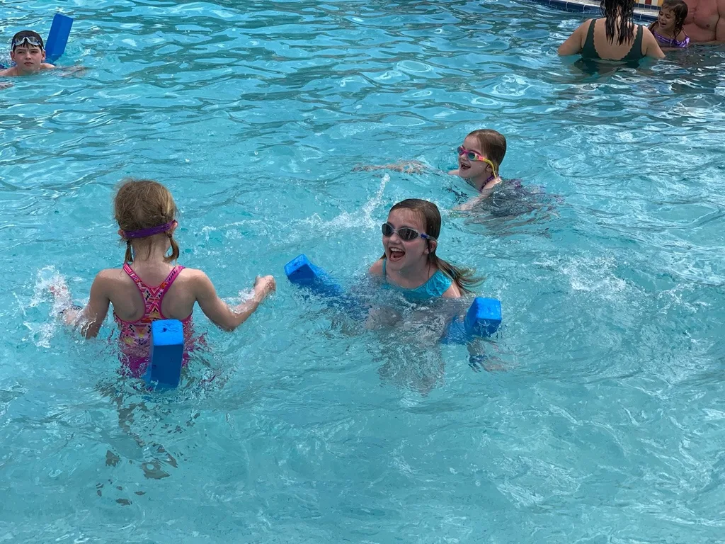 Our first day at Disney, a resort day at the Boardwalk Inn, was so much fun! The girls especially LOVED the water slide! (We talked Josie, our cautious rider, into trying it. Her reaction: “I actually liked that!” And then she rode it non-stop for an hour.)