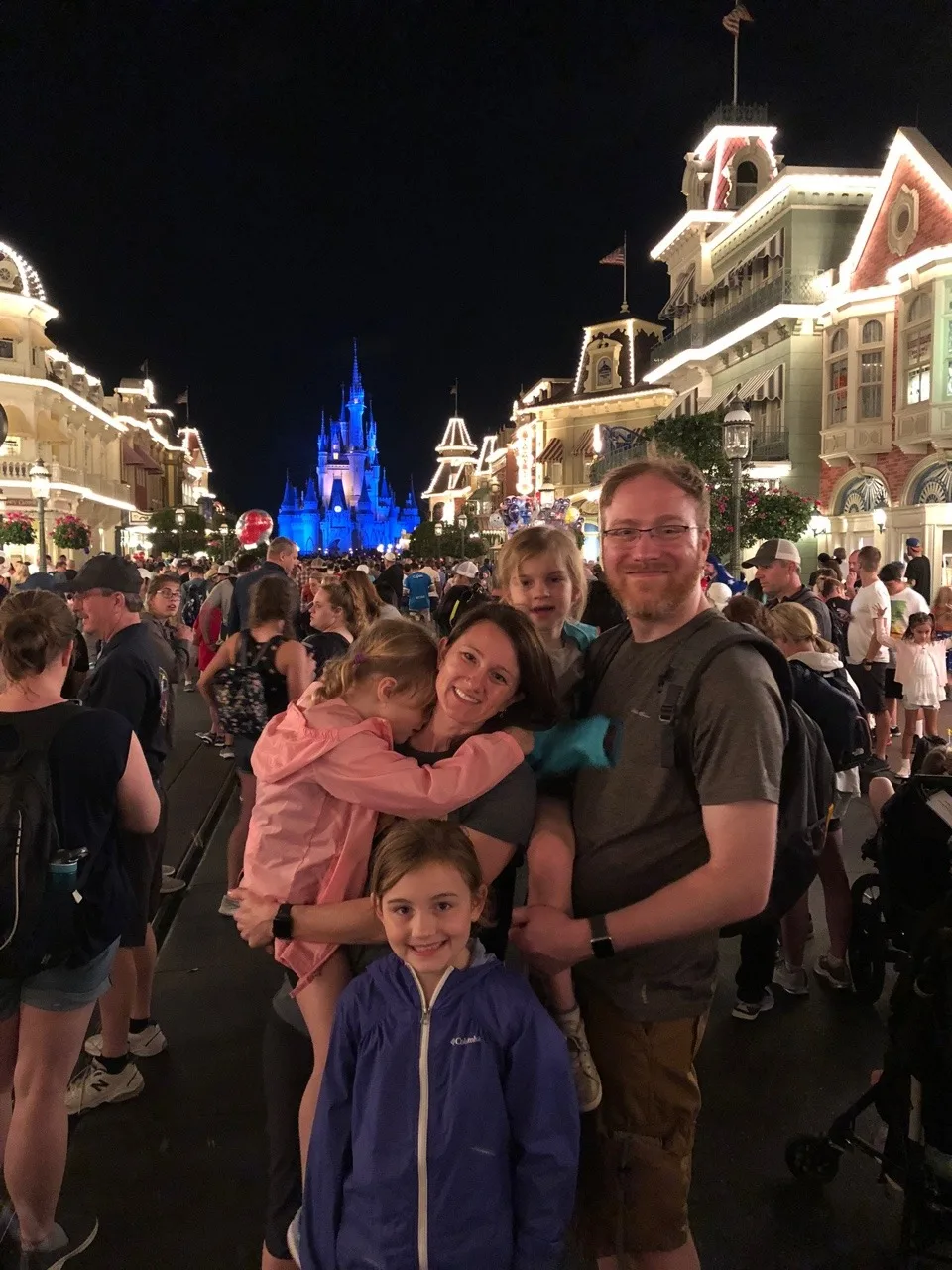 We had a magical day at Magic Kingdom. Abby and Gwen loved Big Thunder Mountain. Josie loved Buzz Lightyear’s Space Ranger spin, and got a big kick out of the Monsters Inc. Laugh Floor. The crowds were massive! With a three hour wait, we didn’t get to ride Seven Drawfs Mine Train, but we did get to ride almost everything else on our list and more. We were there first thing at rope drop and then stayed for the closing fireworks.