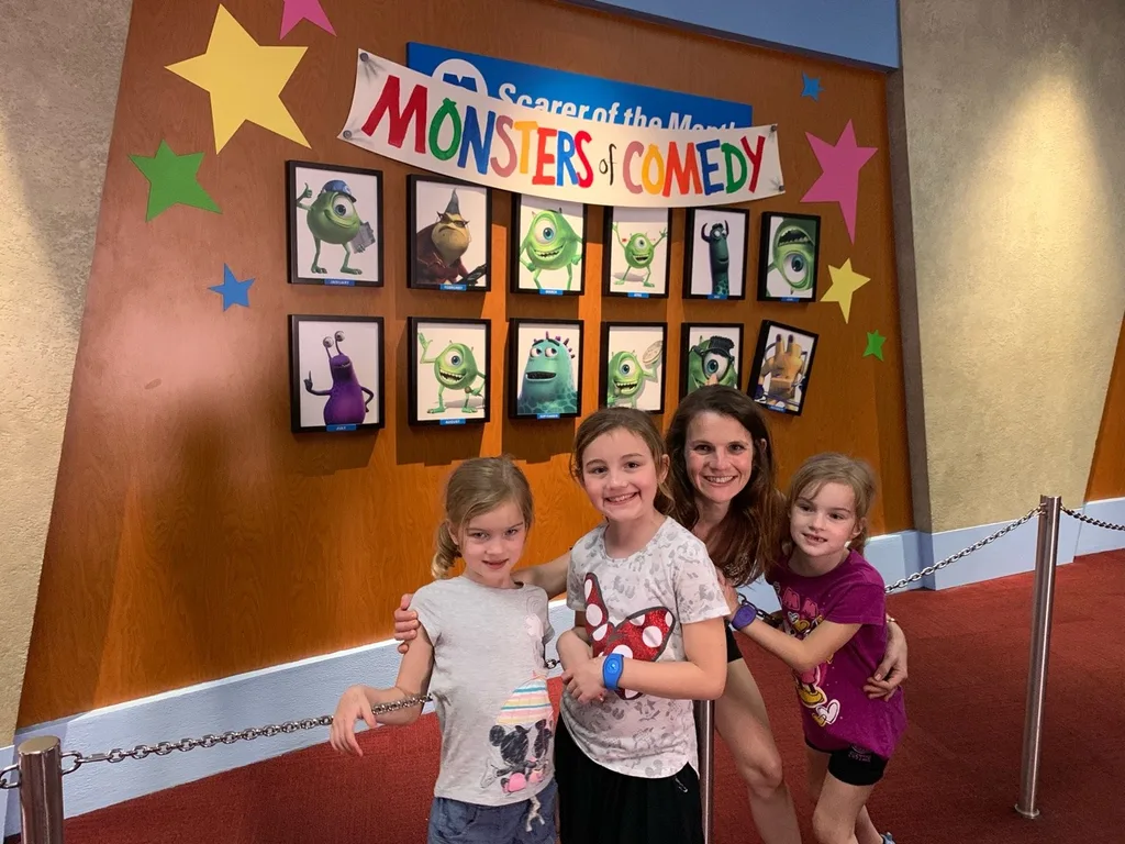 We had a magical day at Magic Kingdom. Abby and Gwen loved Big Thunder Mountain. Josie loved Buzz Lightyear’s Space Ranger spin, and got a big kick out of the Monsters Inc. Laugh Floor. The crowds were massive! With a three hour wait, we didn’t get to ride Seven Drawfs Mine Train, but we did get to ride almost everything else on our list and more. We were there first thing at rope drop and then stayed for the closing fireworks.