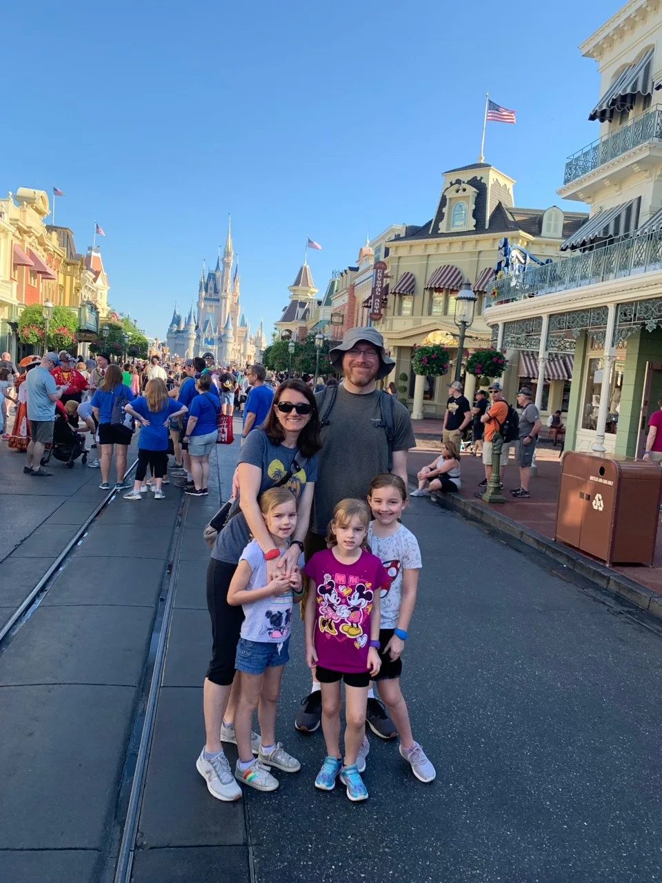 We had a magical day at Magic Kingdom. Abby and Gwen loved Big Thunder Mountain. Josie loved Buzz Lightyear’s Space Ranger spin, and got a big kick out of the Monsters Inc. Laugh Floor. The crowds were massive! With a three hour wait, we didn’t get to ride Seven Drawfs Mine Train, but we did get to ride almost everything else on our list and more. We were there first thing at rope drop and then stayed for the closing fireworks.