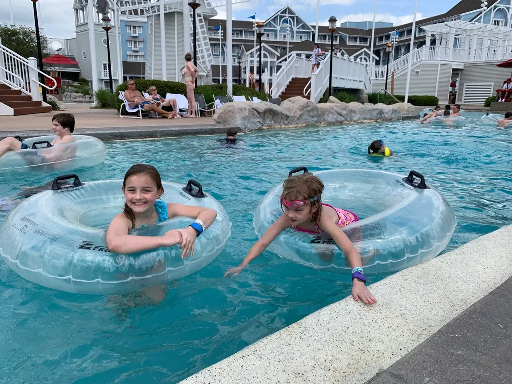 Thanks to a pool “maintenance issue,” we had a fun last morning exploring our community hall and pool, and pool-hopping at the Disney Beach & Yacht Club!