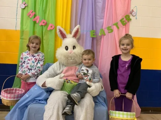 Big day! Easter egg hunt fun AND a new baby!