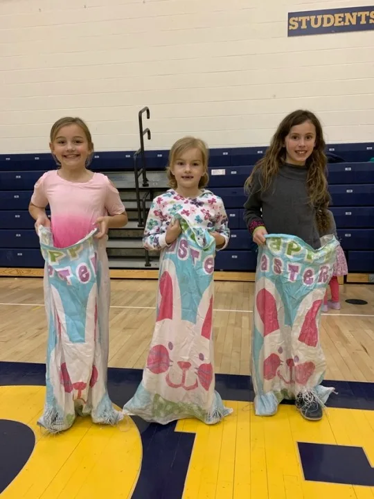 Big day! Easter egg hunt fun AND a new baby!