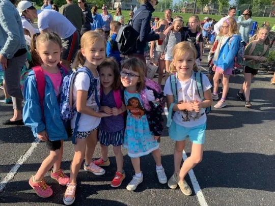 A lovely morning for Walk to School Day