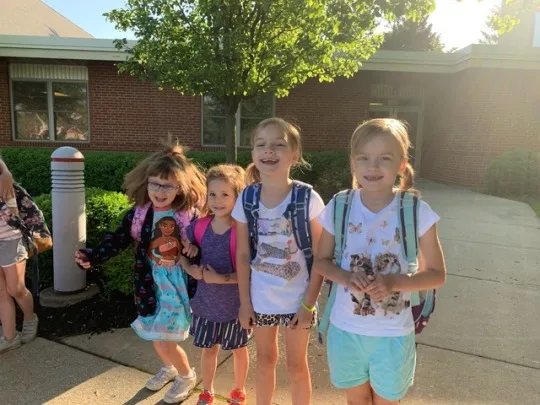 A lovely morning for Walk to School Day