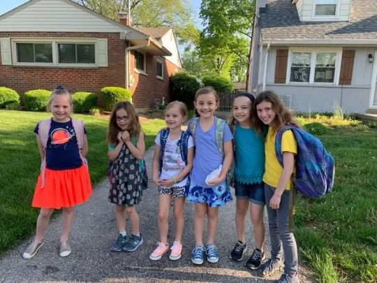 A lovely morning for Walk to School Day