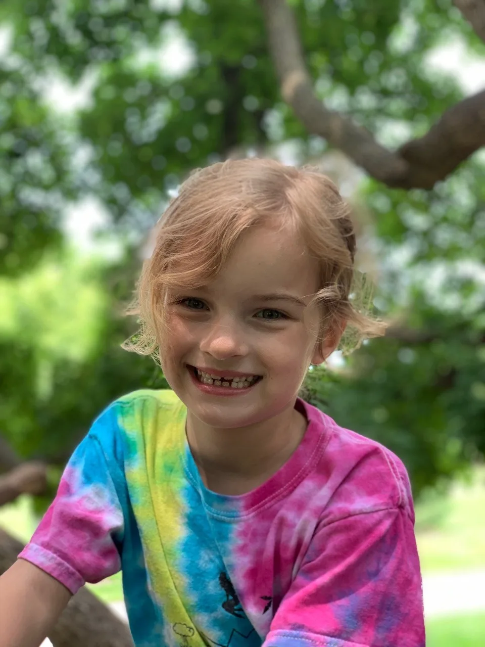 When you find a perfect climbing tree on a beautiful day, you take a few cute girl pictures.