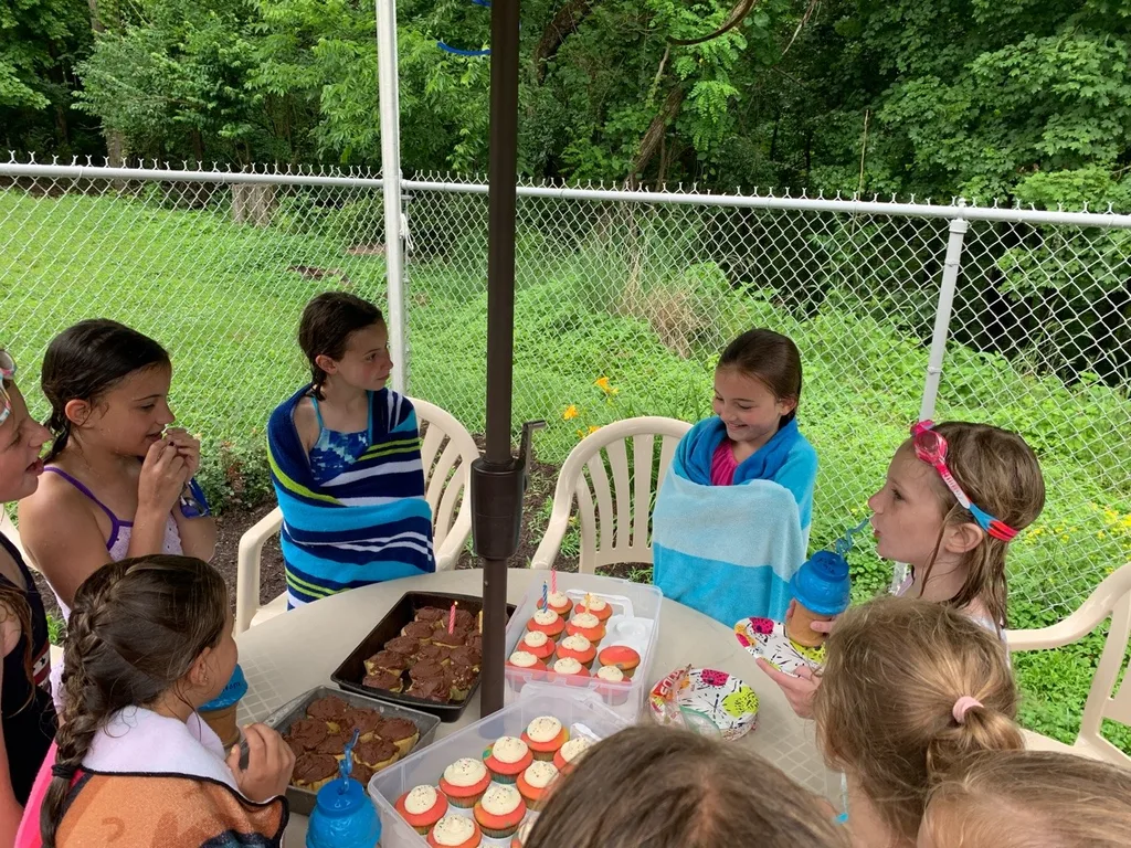 An extra fun day with a mini-swim meet, a dance rehearsal, and a “Nabby” 9th birthday party!