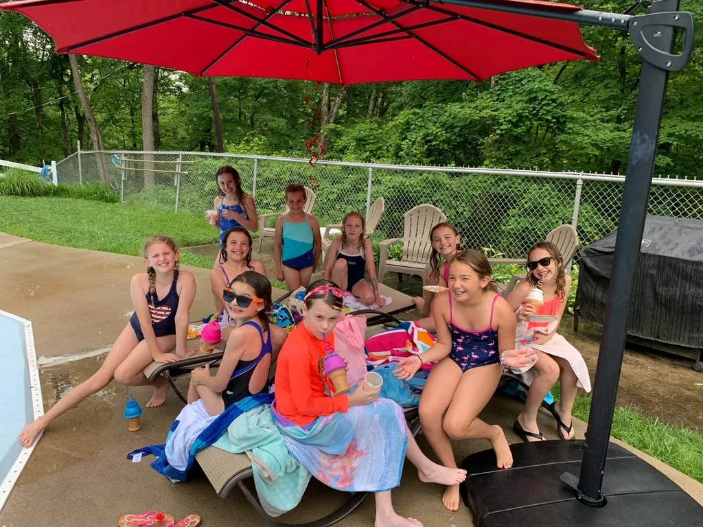 An extra fun day with a mini-swim meet, a dance rehearsal, and a “Nabby” 9th birthday party!
