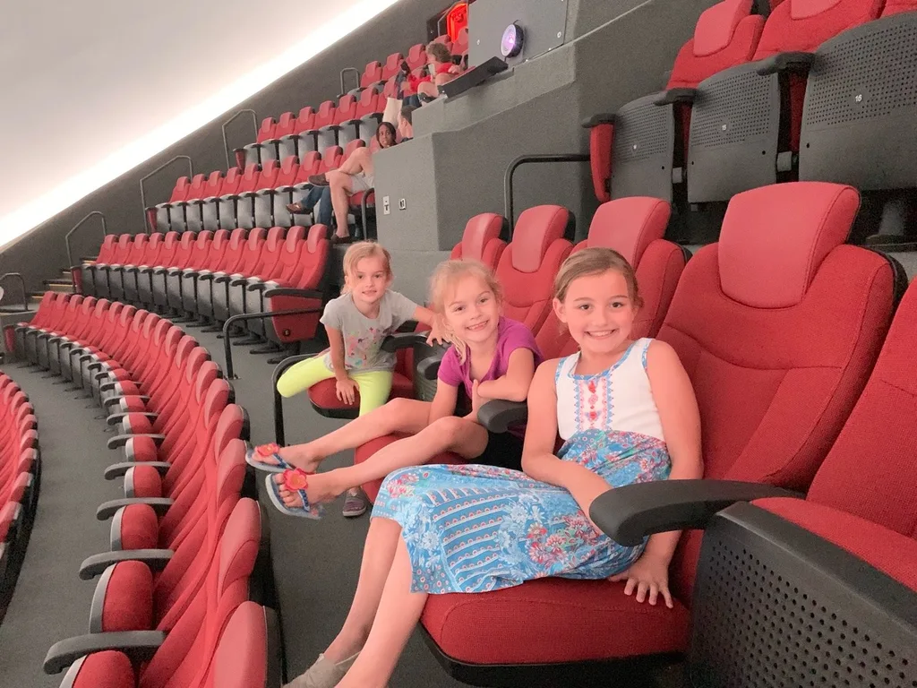 Summer adventure list: OMNIMAX! Gwen and Josie loved their first experience. Abby reminded me that I took her once already, but it was still cool.