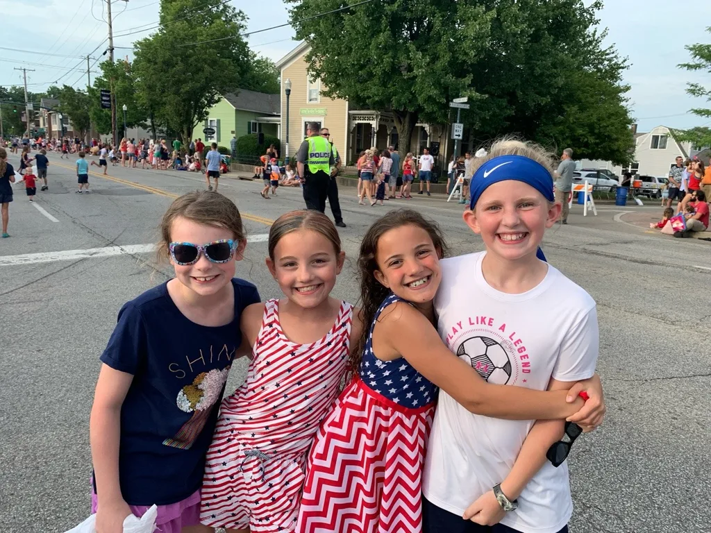 Always fun, but this year’s parade viewing was especially fun - new location and lots of friends!