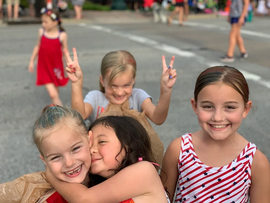 Always fun, but this year’s parade viewing was especially fun - new location and lots of friends!