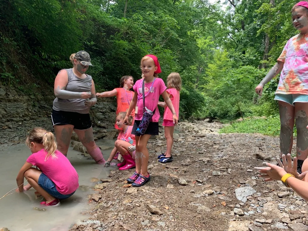 We all had an awesome first day at Girl Scout camp! Abby adventured with some friends and other leaders in the green unit, while I led Gwen and Josie in the pink unit.