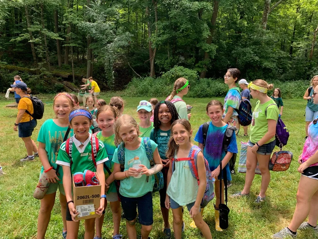 We all had an awesome first day at Girl Scout camp! Abby adventured with some friends and other leaders in the green unit, while I led Gwen and Josie in the pink unit.