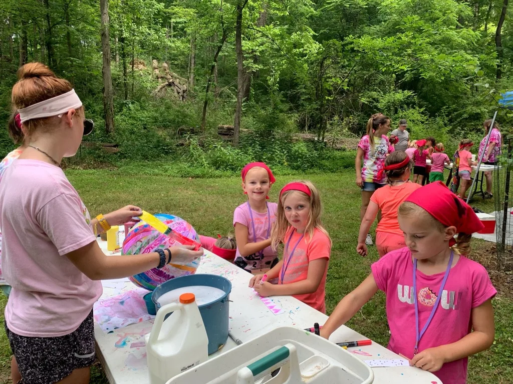 We all had an awesome first day at Girl Scout camp! Abby adventured with some friends and other leaders in the green unit, while I led Gwen and Josie in the pink unit.