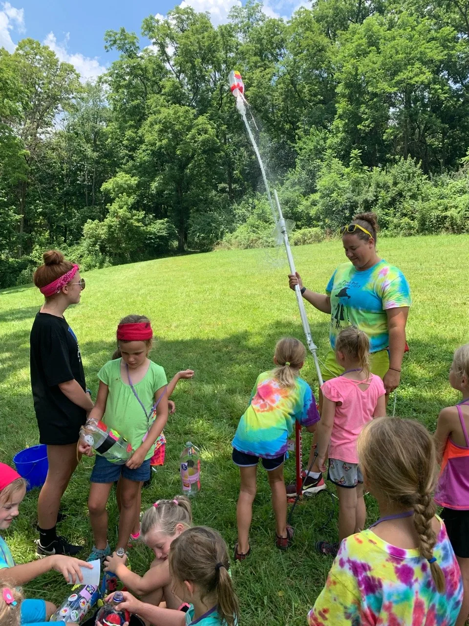 With a space camp theme, we had to bring John’s rocket launcher to camp. The girls loved it!