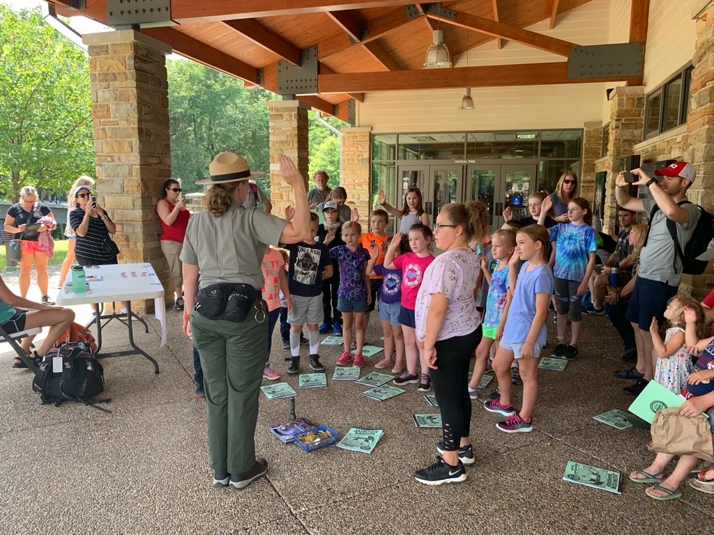 Our quick overnight trip to Mammoth Cave and the Kentucky Horse Park was so much fun! Although Gwen and Josie weren’t quite ready to tour a cave for two hours, Abby and John loved their historic cave tour. (We enjoyed the Sloan’s Pond walk led by a park ranger.) So many great hikes, and they were sworn in as Junior Rangers!