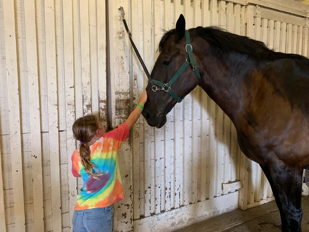 The highlight of the Kentucky Horse Park was definitely that Abby got to ride her first horse! We went on a trail ride while Gwen and Josie rode ponies at the corral.