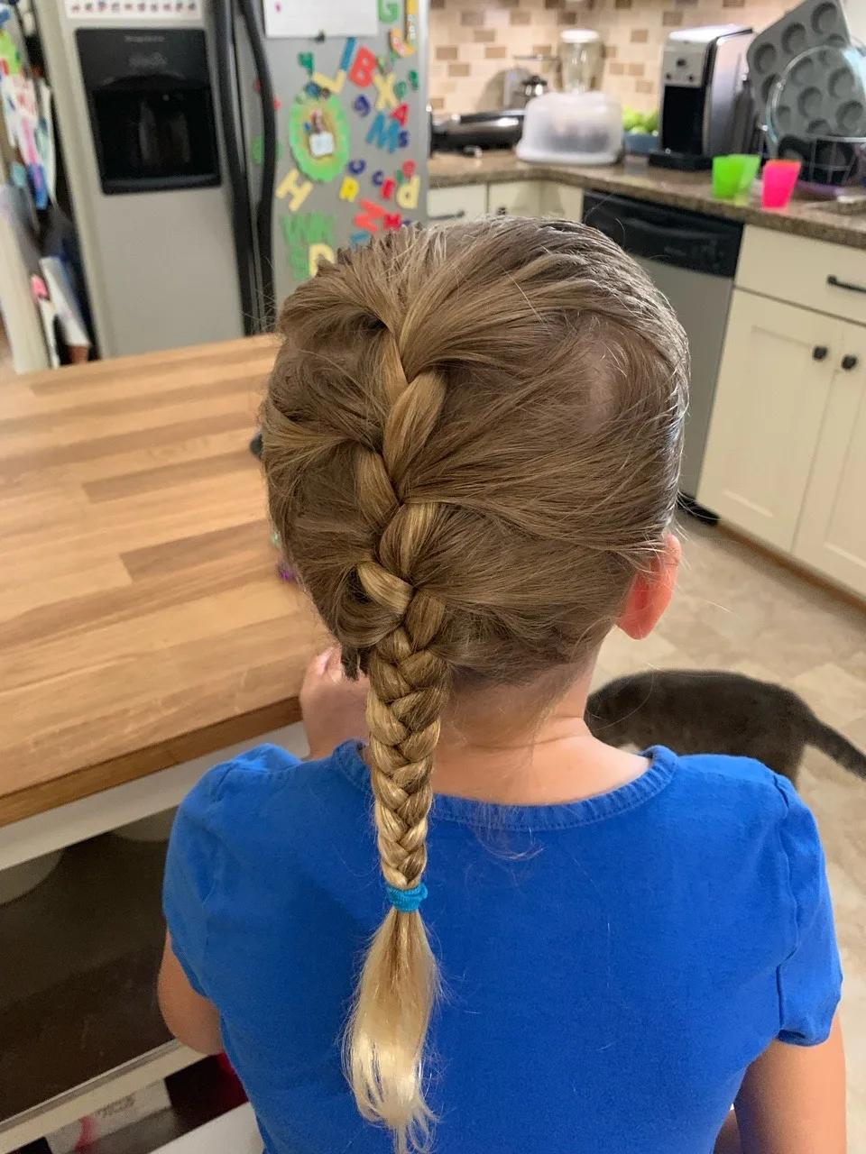 Auntie Em inspired us to take our braids up a notch! This mama had to learn how to French braid AND fishtail braid!