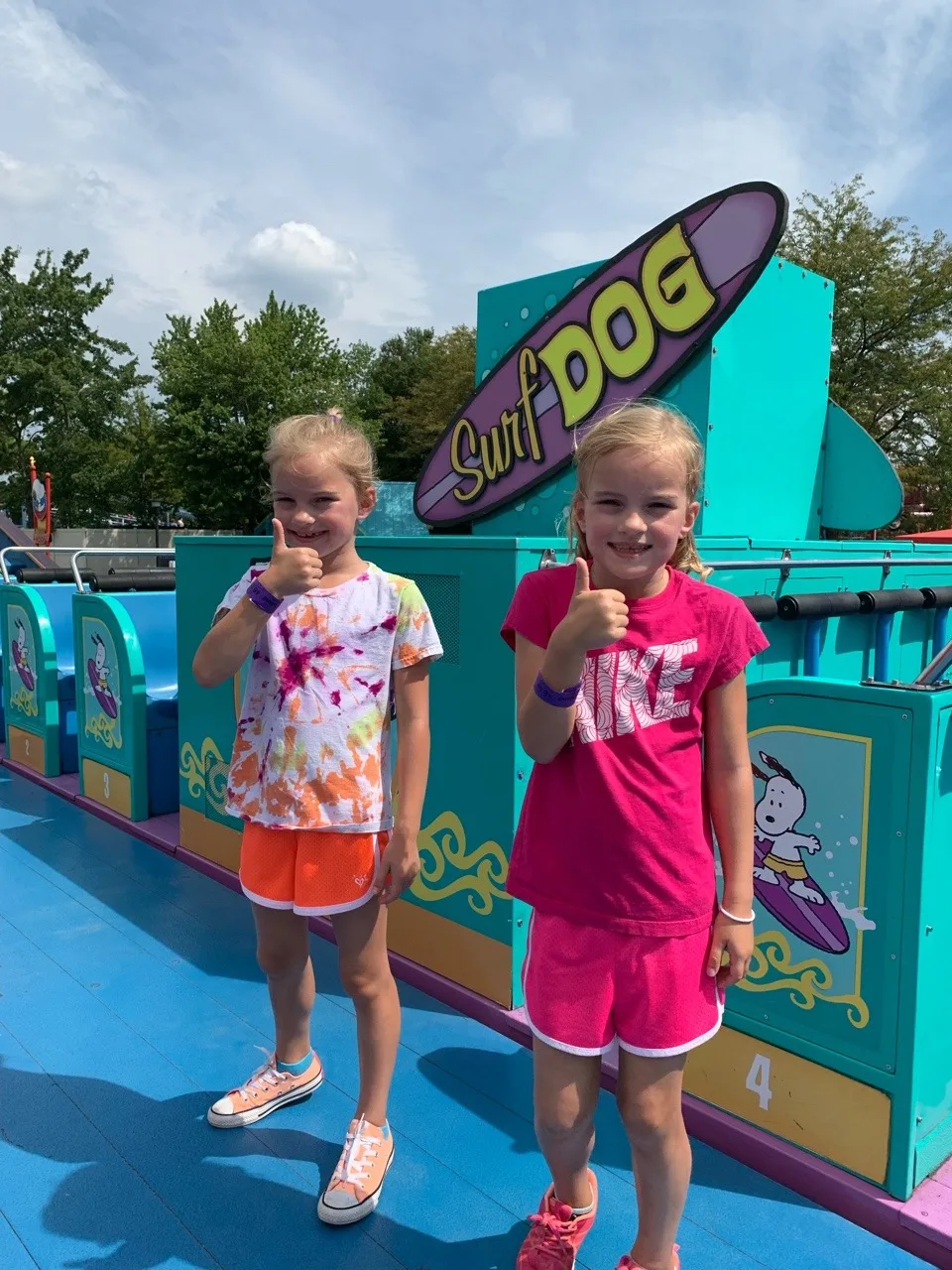 Summer Adventure list: Kings Island! It rained on us, but we still had a blast! Our girls were adventurous. Josie rode her first roller coaster, and loved it! Abby rode Drop Tower and every roller coaster except Diamondback and the Beast, but missed those only because we ran out of time. Gwen tried both the Racer and Adventure Express, her first two coasters outside Snoopy Land.