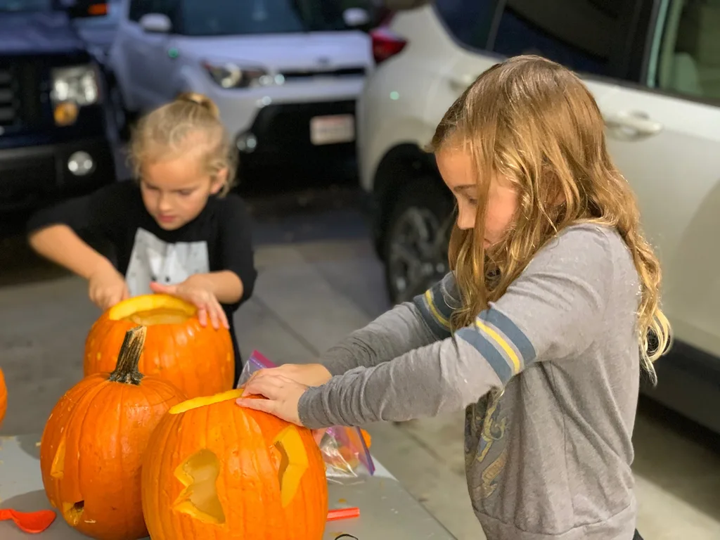Annual pumpkin carving night!