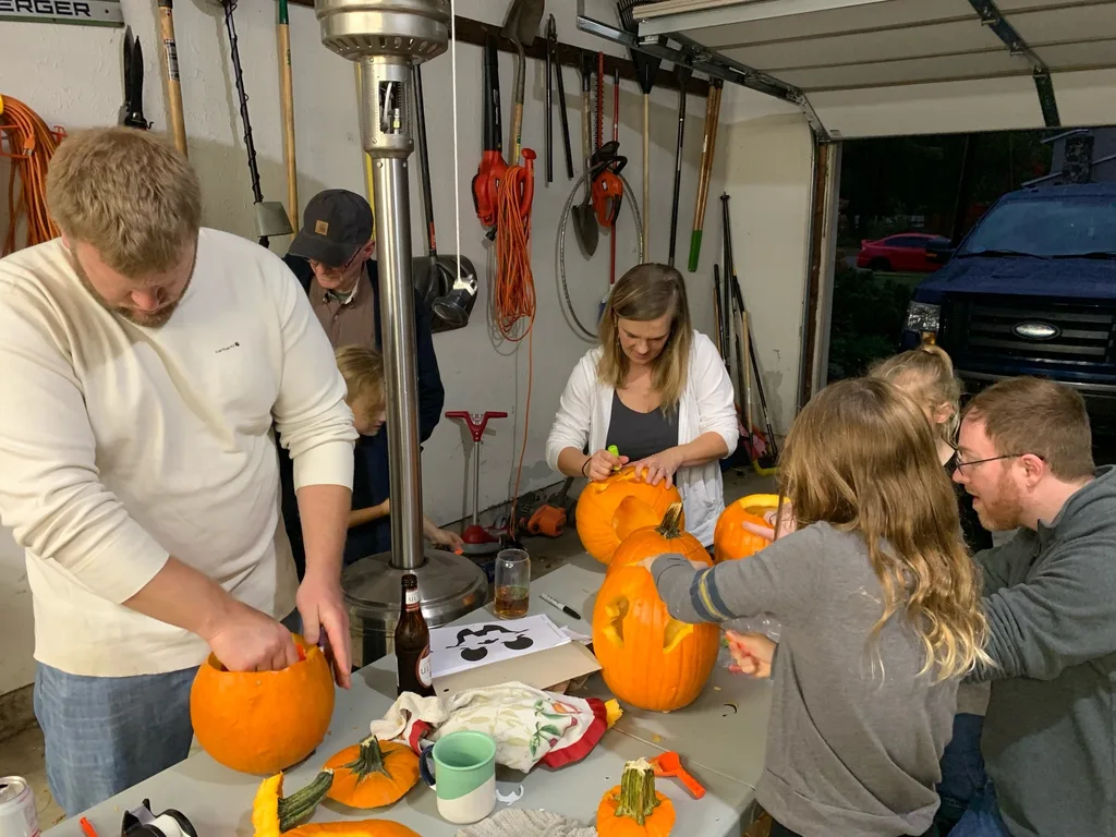 Annual pumpkin carving night!