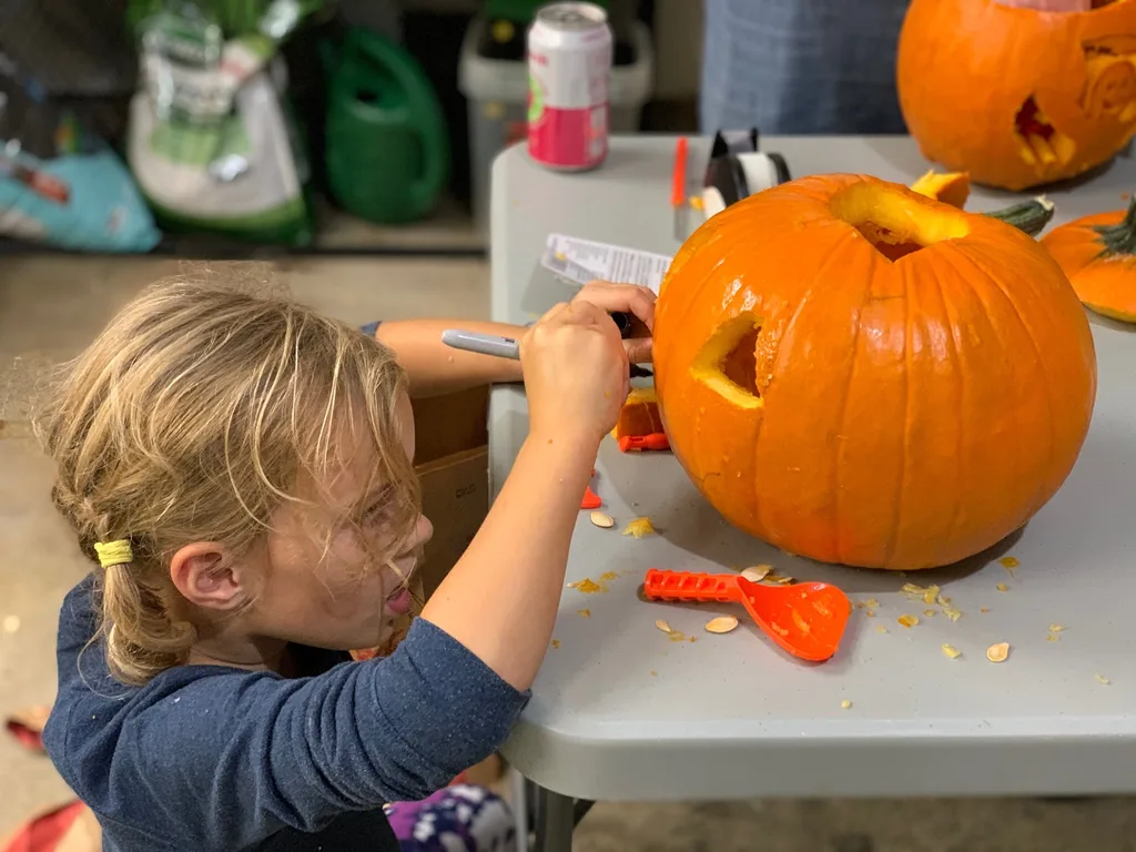 Annual pumpkin carving night!