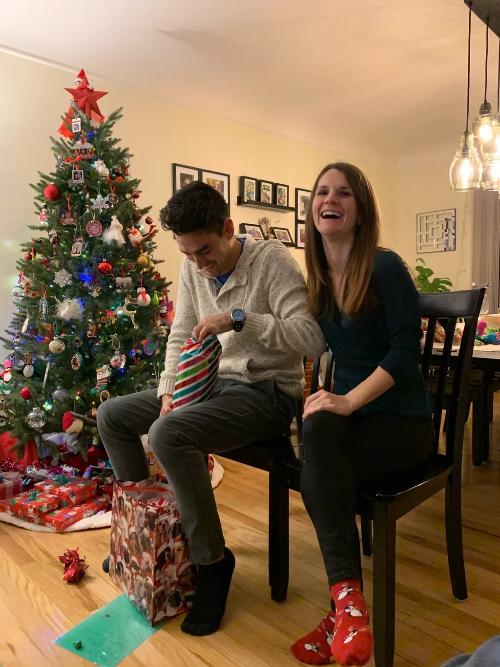 Christmas Eve: Abby’s new rules for the gift grab were a hit!