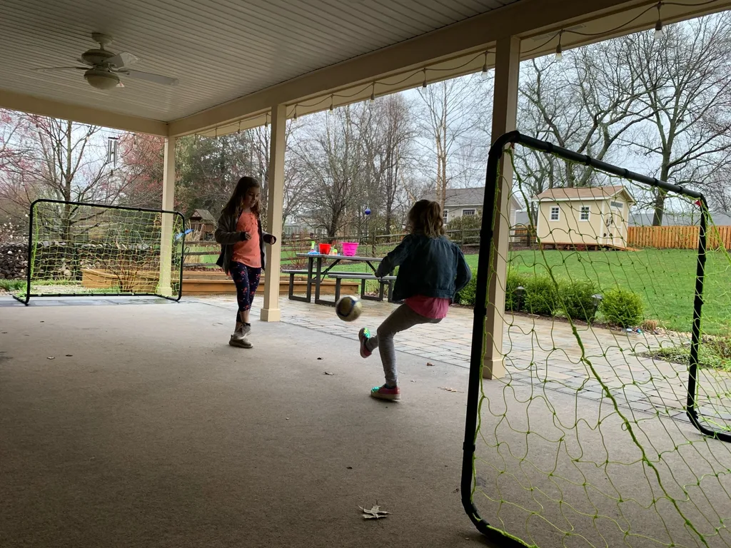 Social distancing days 3 & 4: our homeschooling schedule has begun! Lots of walks and some soccer helps fill our days. Wish the rain would stop!