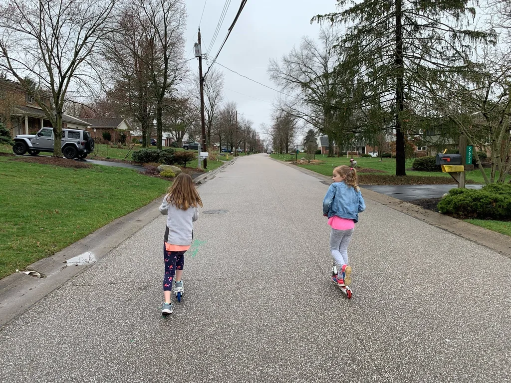Social distancing days 3 & 4: our homeschooling schedule has begun! Lots of walks and some soccer helps fill our days. Wish the rain would stop!