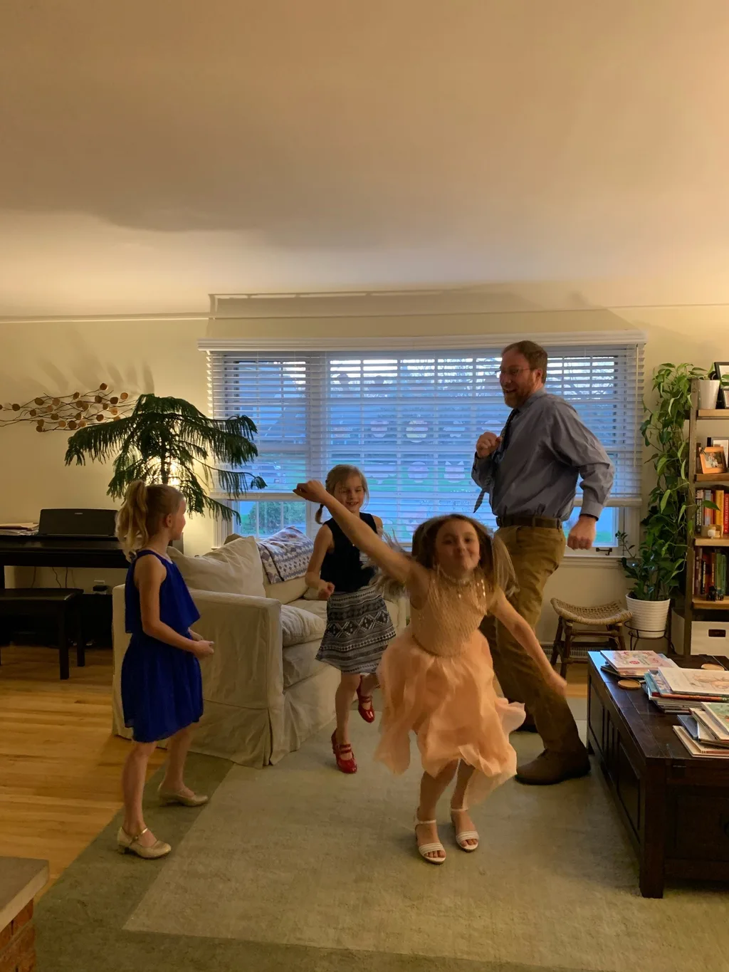 Tonight was supposed to be the Father-Daughter dance. They decided to get dressed up and have their own dance party!