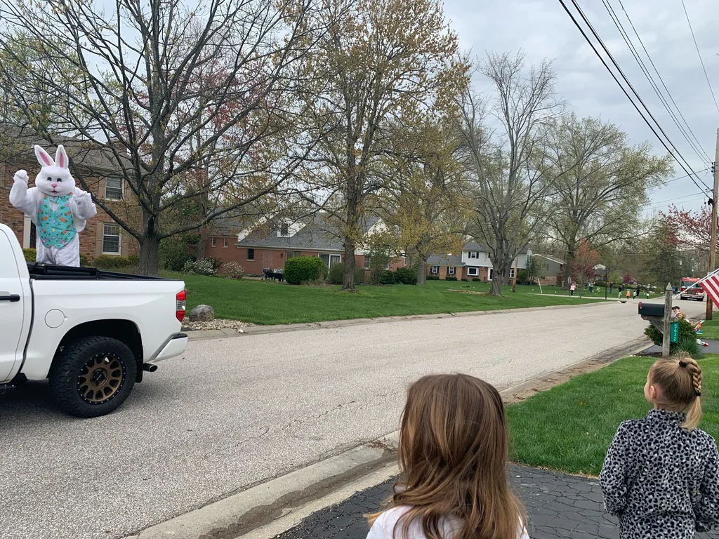 An Easter Bunny parade, another hike, and homemade pizza!