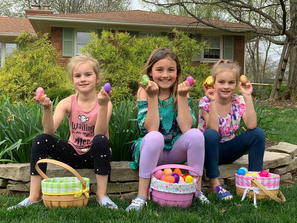 Although they were sad that our neighborhood Easter egg hunt was cancelled and Grandpa couldn’t come over for their traditional egg hunt, they did love finding the 255 eggs hidden by us!