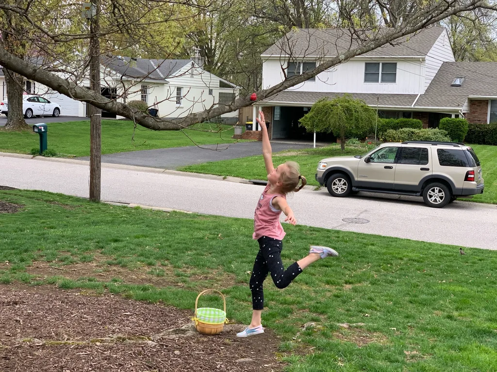 Although they were sad that our neighborhood Easter egg hunt was cancelled and Grandpa couldn’t come over for their traditional egg hunt, they did love finding the 255 eggs hidden by us!