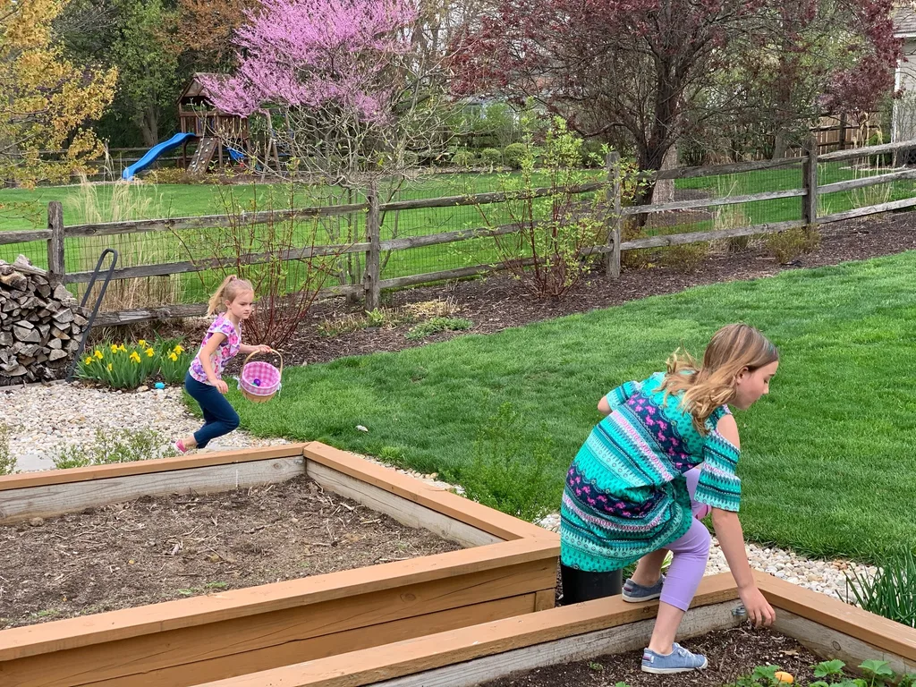Although they were sad that our neighborhood Easter egg hunt was cancelled and Grandpa couldn’t come over for their traditional egg hunt, they did love finding the 255 eggs hidden by us!