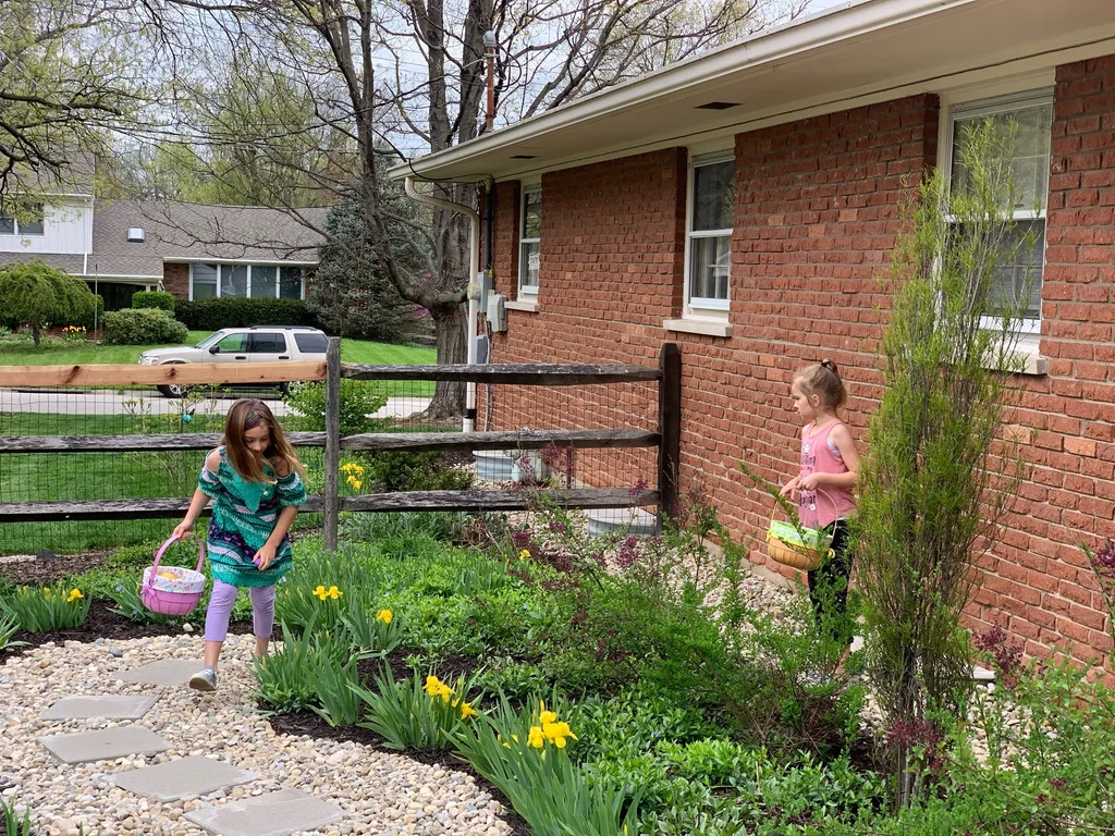 Although they were sad that our neighborhood Easter egg hunt was cancelled and Grandpa couldn’t come over for their traditional egg hunt, they did love finding the 255 eggs hidden by us!