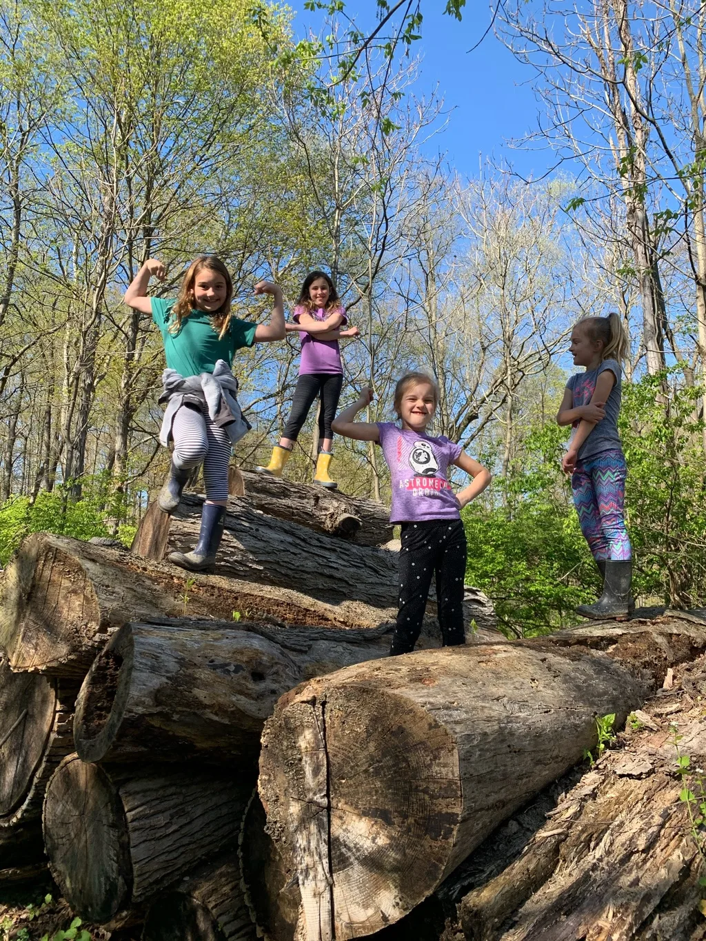 Making the most of our time: lots of hikes, cooking, some Earth Day crafts, and skating inside during the rain.