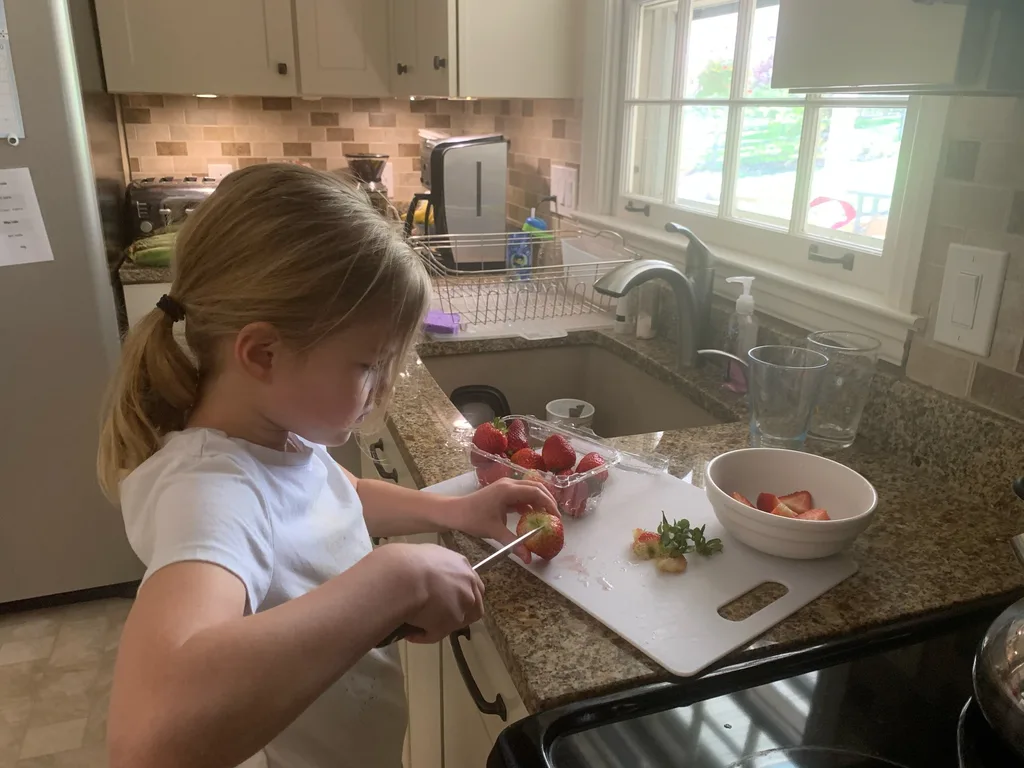 Making the most of our time: lots of hikes, cooking, some Earth Day crafts, and skating inside during the rain.