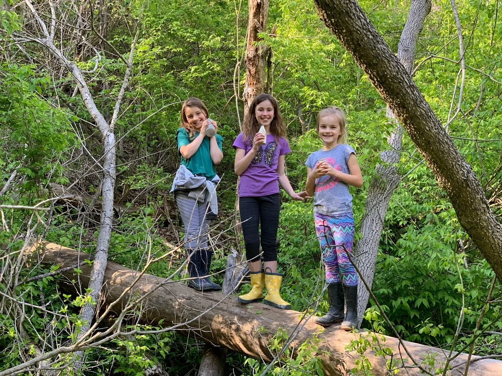 Making the most of our time: lots of hikes, cooking, some Earth Day crafts, and skating inside during the rain.