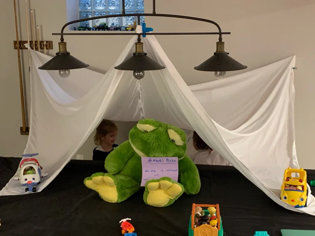 When it rains all day, you build a fort!