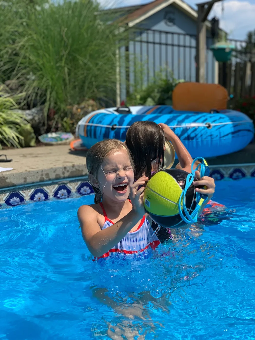 Fourth of July festivities were different this year, but still fun! We loved watching the fireworks poolside with family, swimming at our pool on the fourth, and watching our neighbors’ fireworks show too.