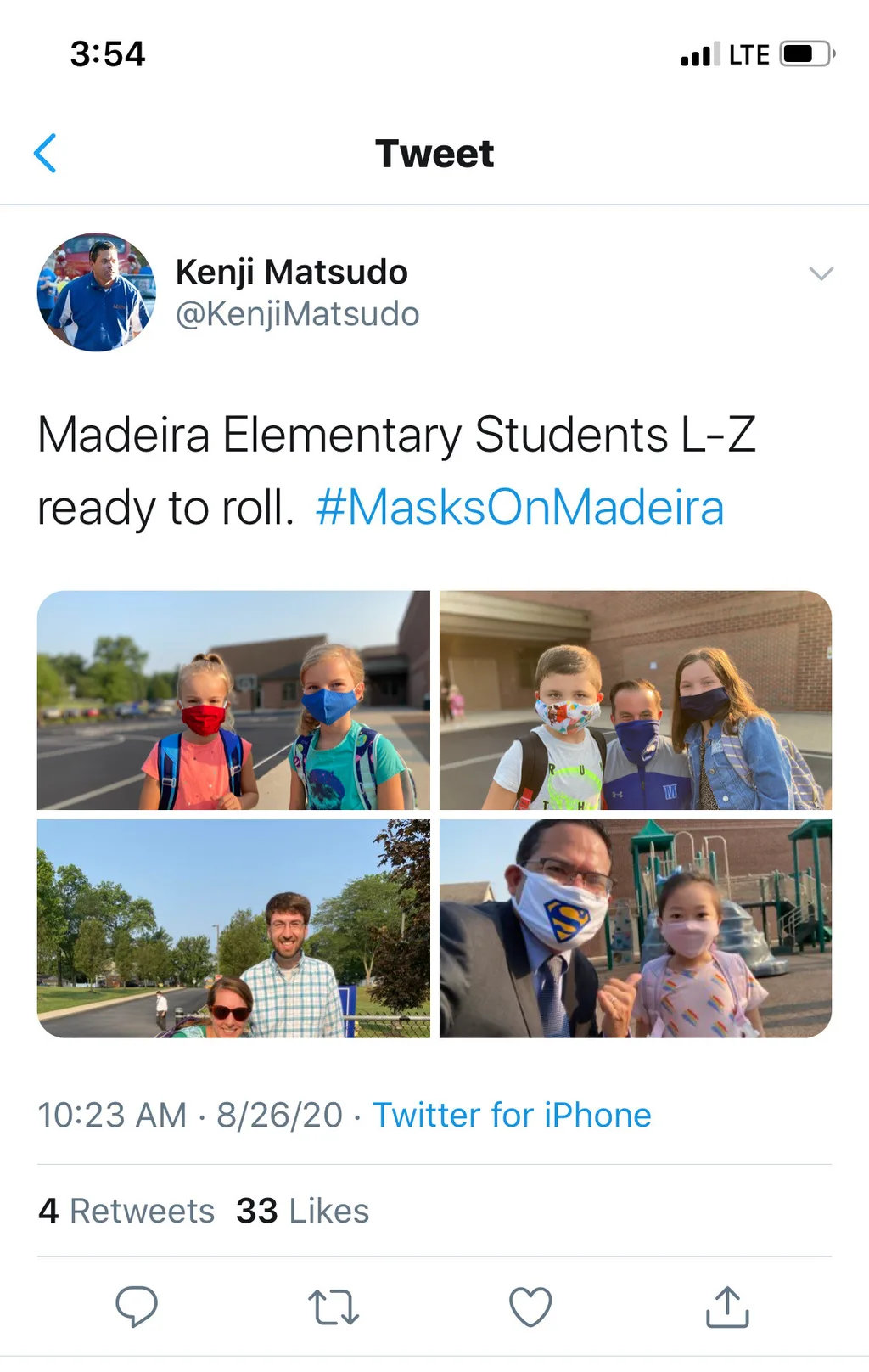 The girls were so excited about their first day back at school! The only thing Abby didn’t like was “no real learning or homework.”