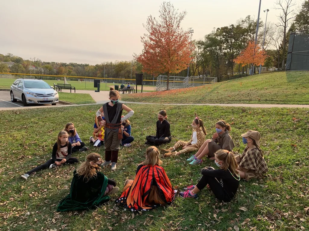 We are so happy to have Girl Scouts back in our lives! Today was perhaps my best Girl Scout idea yet: a Halloween hike with activity stations and treats. It was so rewarding to see the field’s smiling faces and hear their laughter!