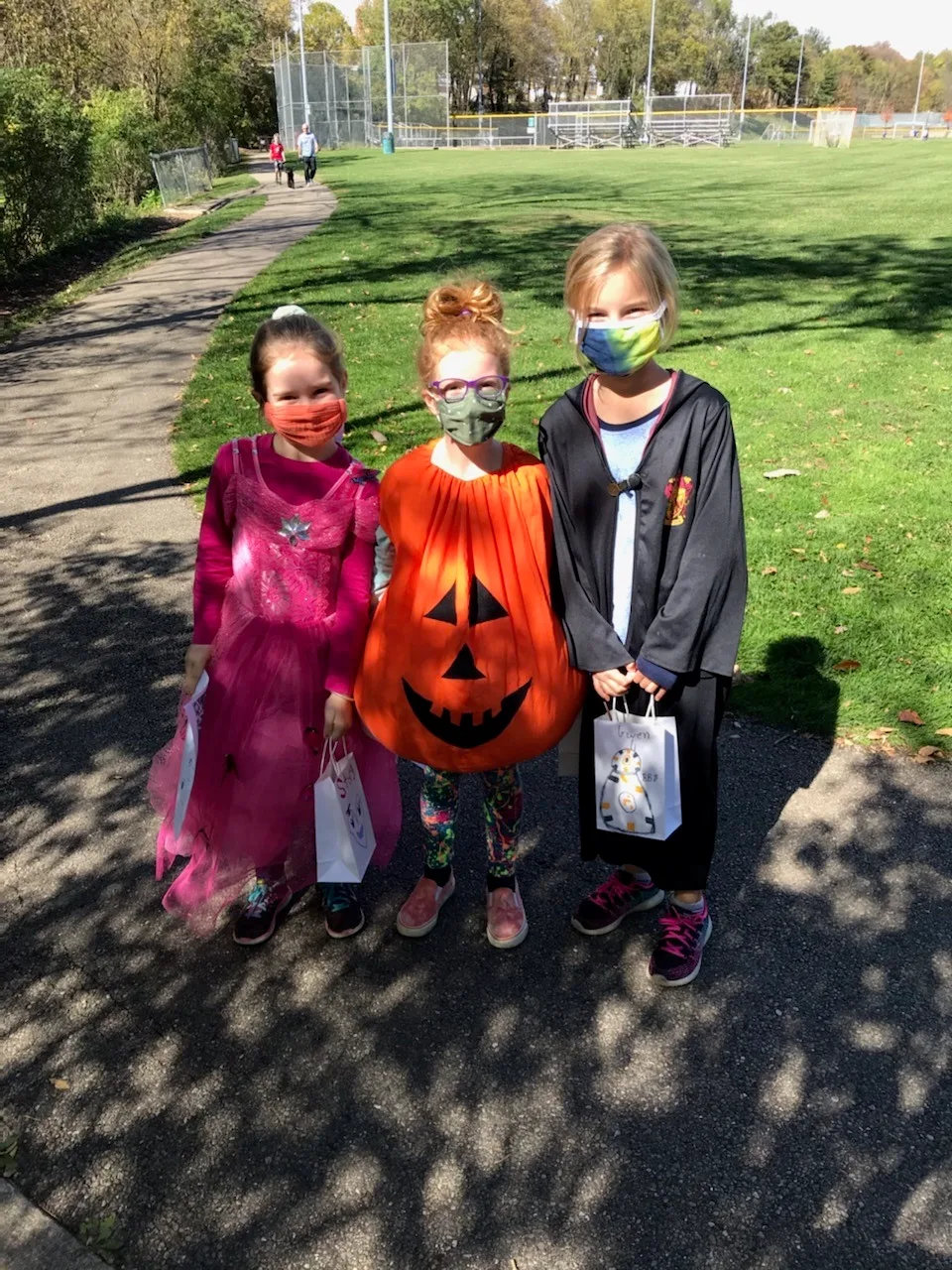 We are so happy to have Girl Scouts back in our lives! Today was perhaps my best Girl Scout idea yet: a Halloween hike with activity stations and treats. It was so rewarding to see the field’s smiling faces and hear their laughter!