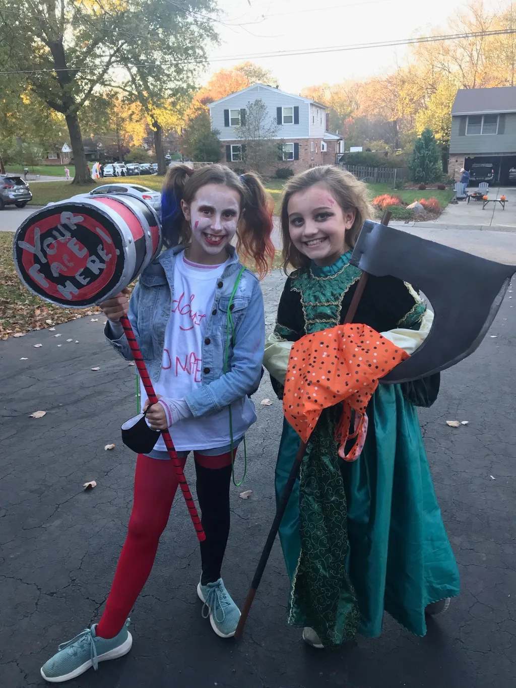 Bloody Mary, skeleton soccer player, and a storm trooper