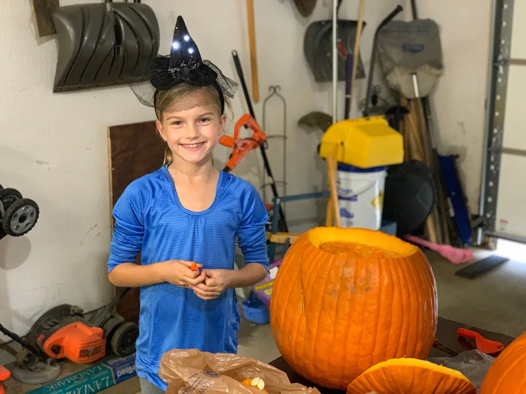 Girls, I don’t know if we’ll be able to get together to carve pumpkins this year. “But, Mom, it’s a tradition!” And so we did!