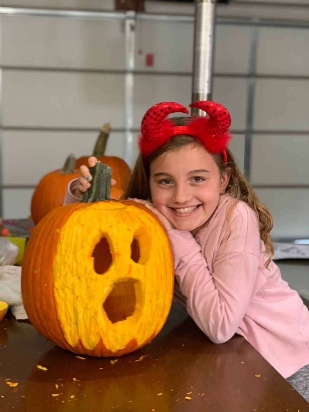 Girls, I don’t know if we’ll be able to get together to carve pumpkins this year. “But, Mom, it’s a tradition!” And so we did!