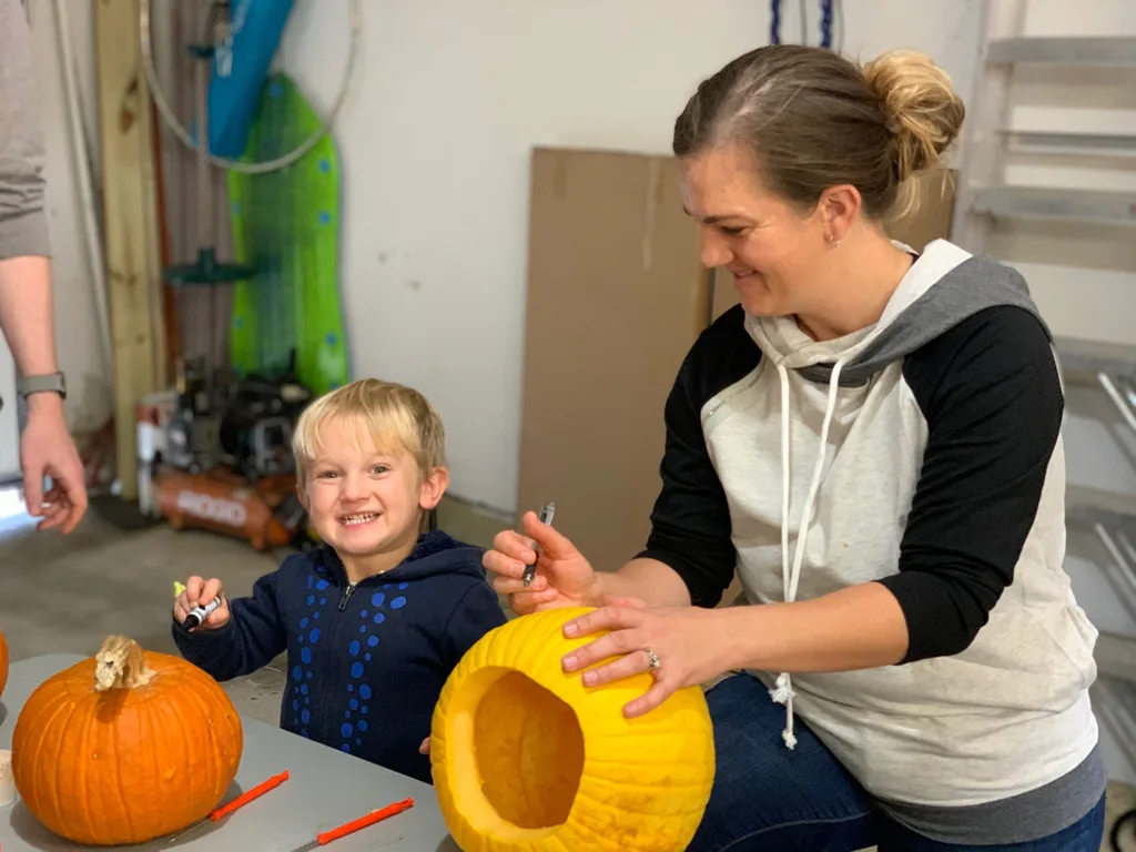 Girls, I don’t know if we’ll be able to get together to carve pumpkins this year. “But, Mom, it’s a tradition!” And so we did!